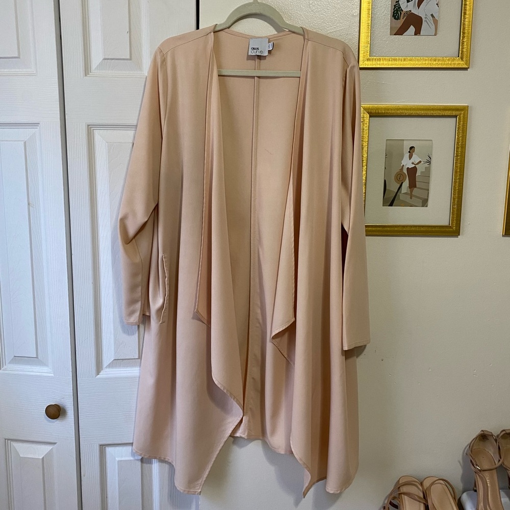 ASOS Curve, baby pink duster